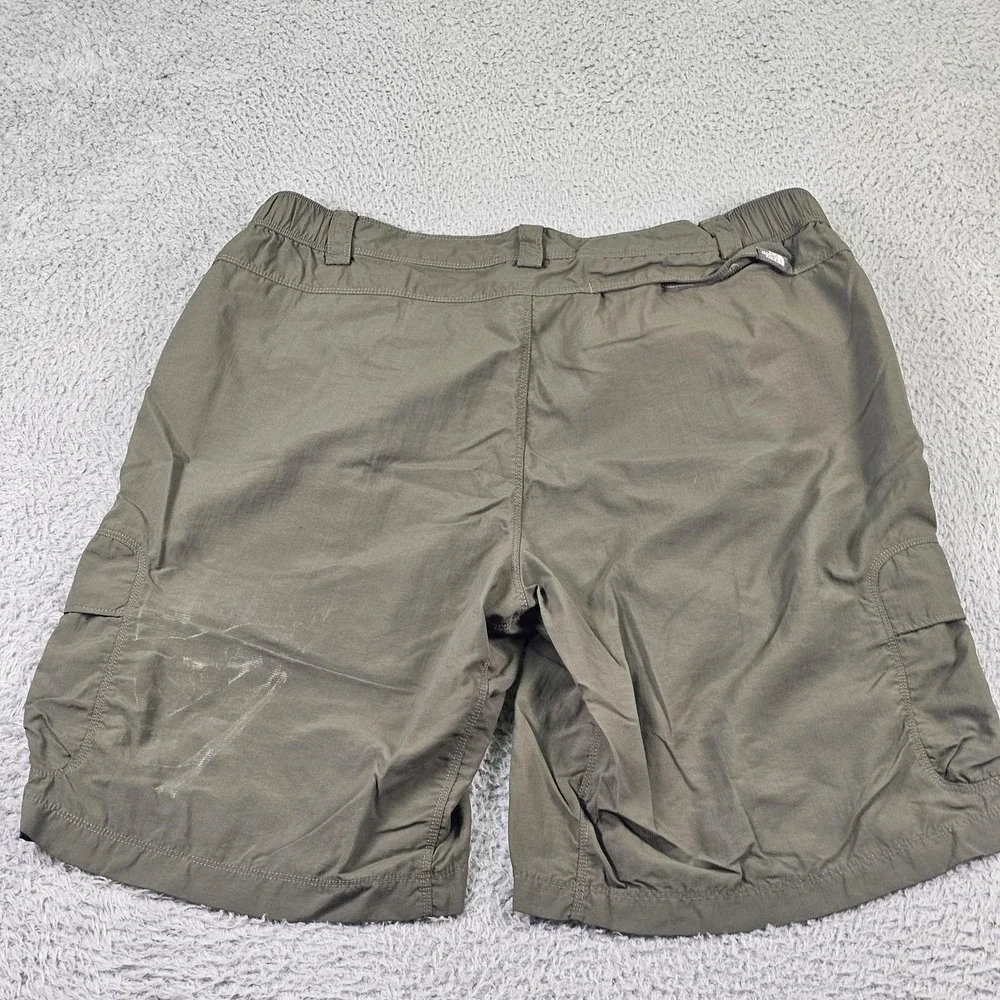 The North Face Cargo Shorts Mens‎ 36 Green Nylon Elastic Waist Hiking Outdoor